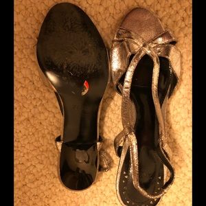 Zara silver sandal size 38 / fits 7-7.5